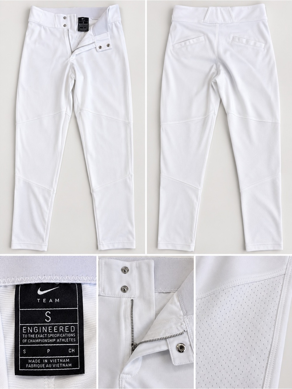 Nike White Men's Team Performance Baseball Pants